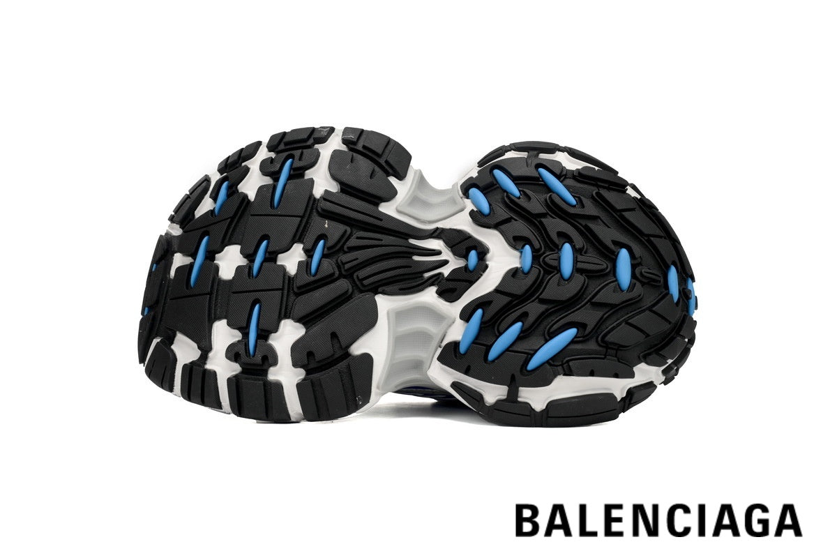 Balenciaga Runner men's shoes  women sneakers – White & Blue