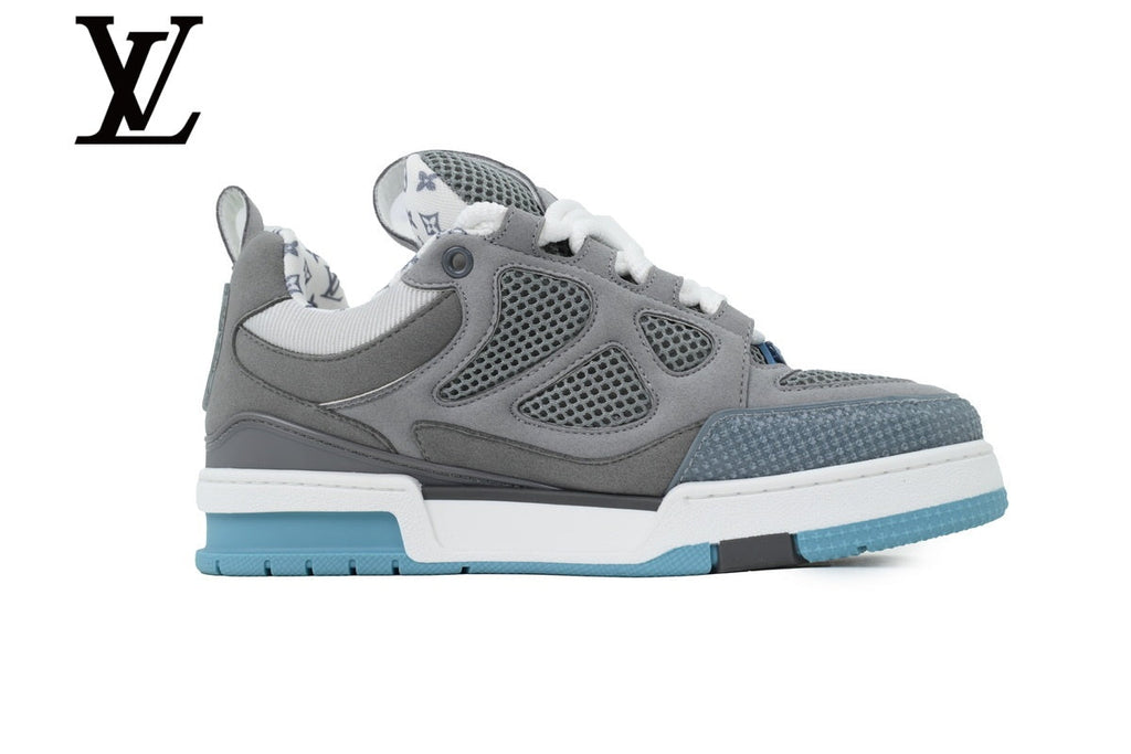 Louis Vuitton shoes for man  women Skate Sneakers - Grey and Light Blue