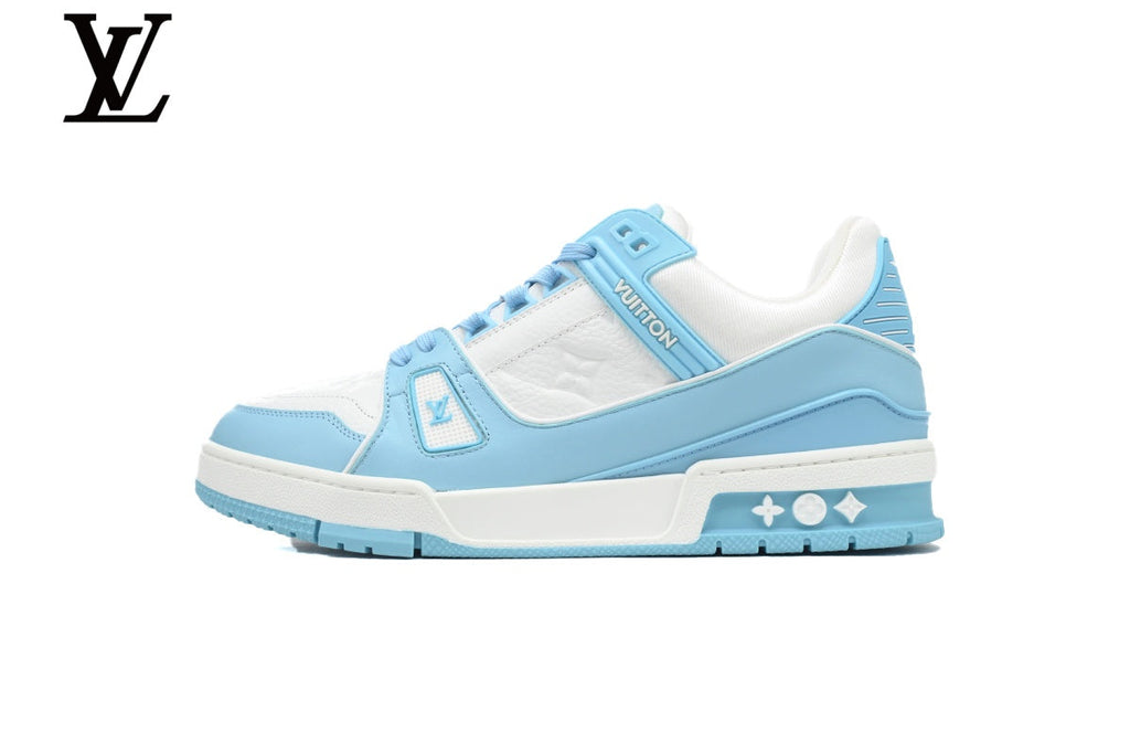 Louis Vuitton Trainer Sneakers – Sky Blue & White