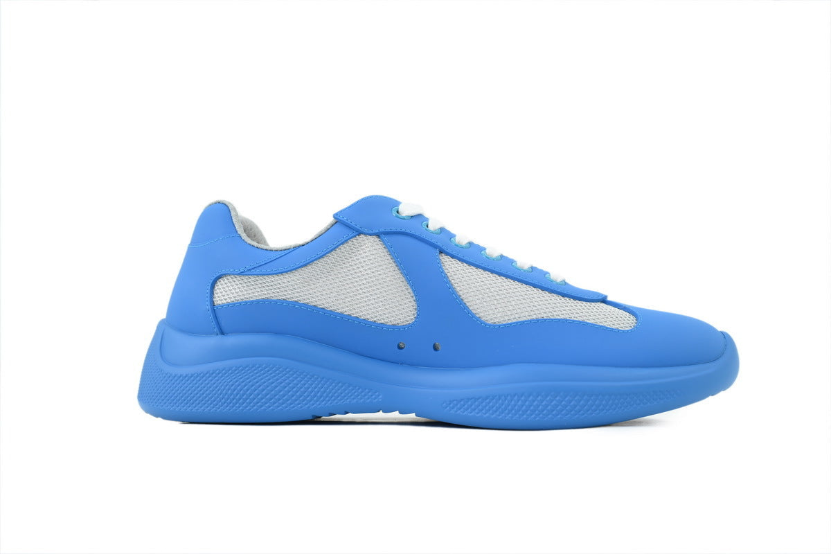 Prada America's Cup Sneakers  slip ons womens  prada designer mens shoes  Grey-blue