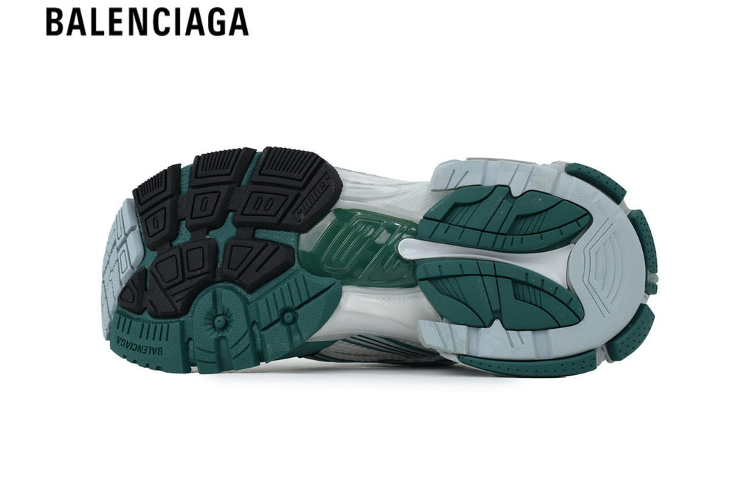 Balenciaga Runner Sneaker — White Mesh, Grey & Black Synthetic Overlays