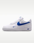 Nike Air Force 1 '07 White and Hyper Royal Blue Sneakers mens low top shoes