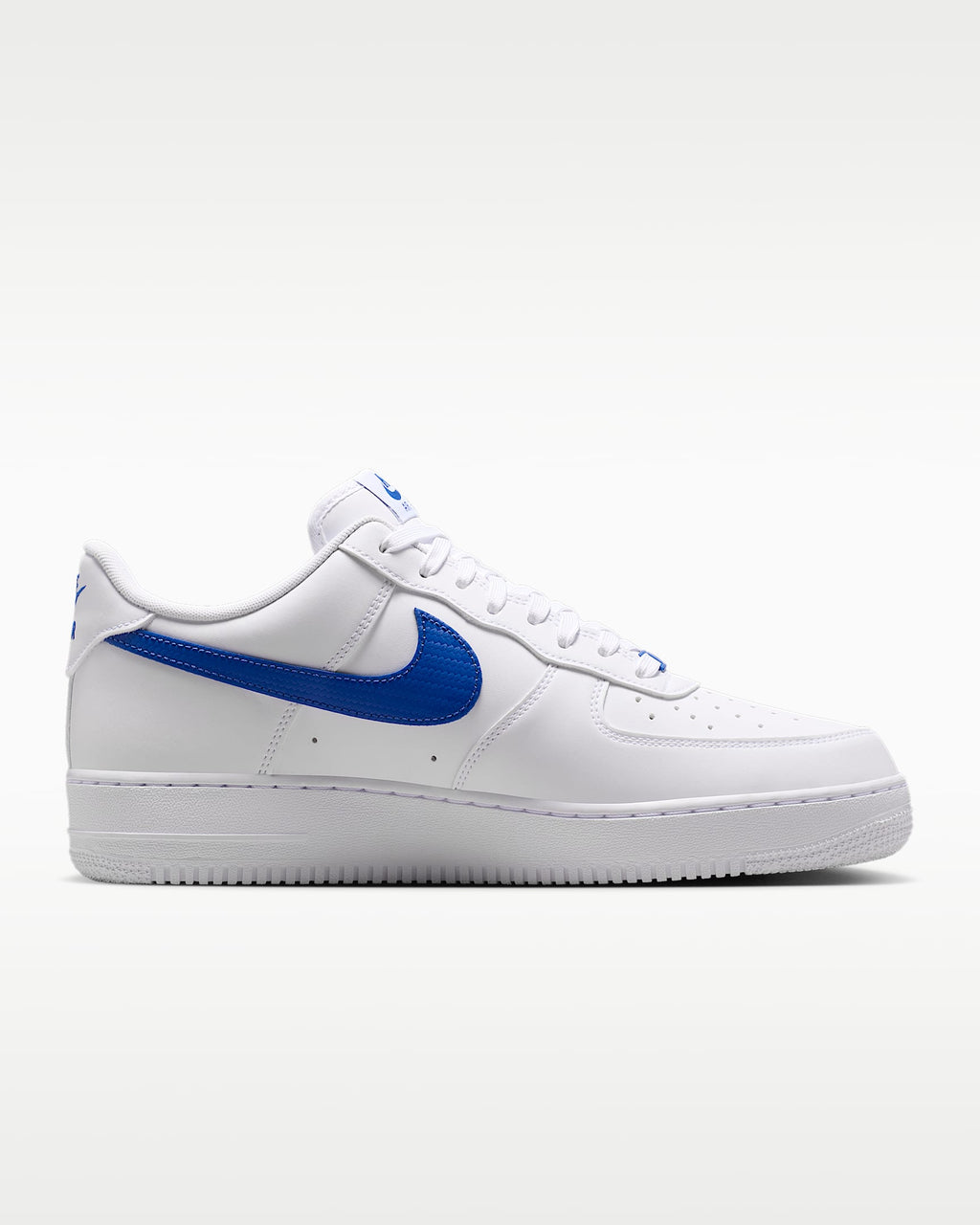 Nike Air Force 1 '07 White and Hyper Royal Blue Sneakers mens low top shoes
