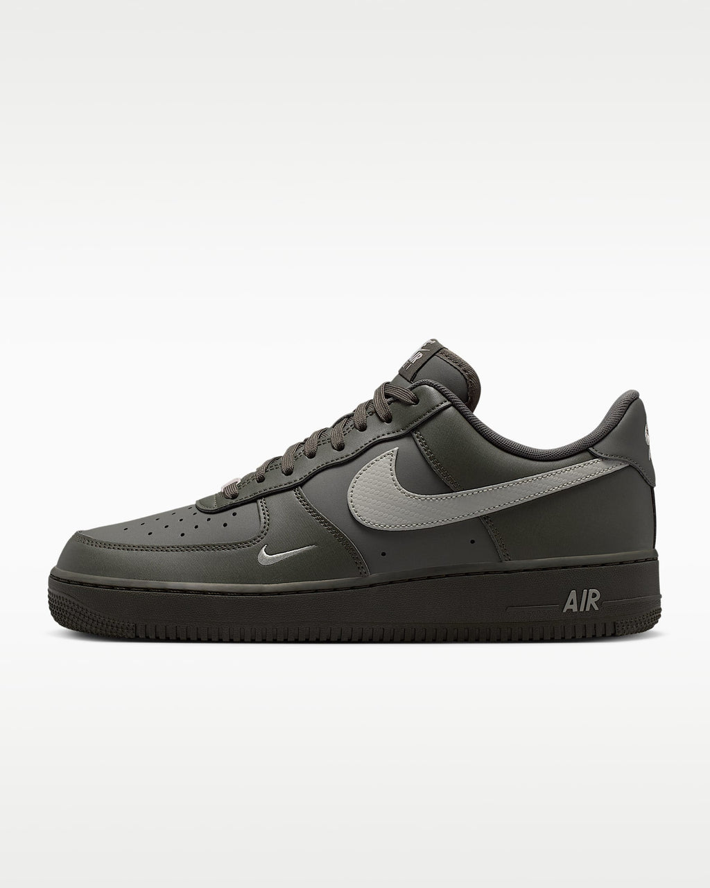 Nike Air Force 1 '07 Dark Olive Grey and Black Sneakers mens low top shoes