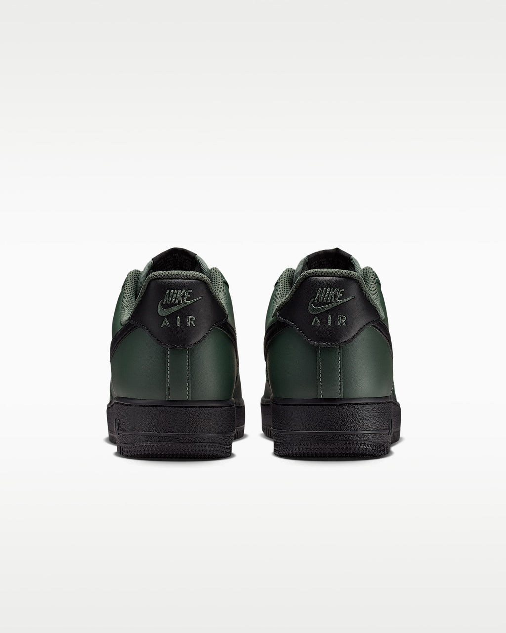 Nike Air Force 1 '07 Dark Green Black Swoosh Sneakers mens low top shoes
