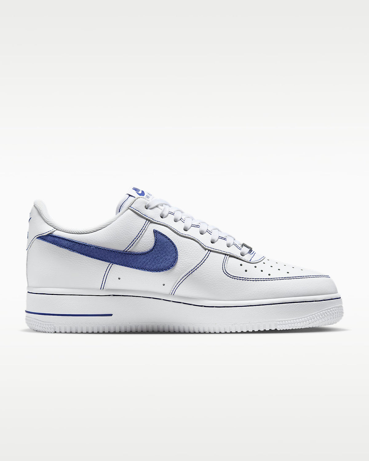 Nike Air Force 1 '07 White Blue Contrast Stitching Sneakers mens low top shoes