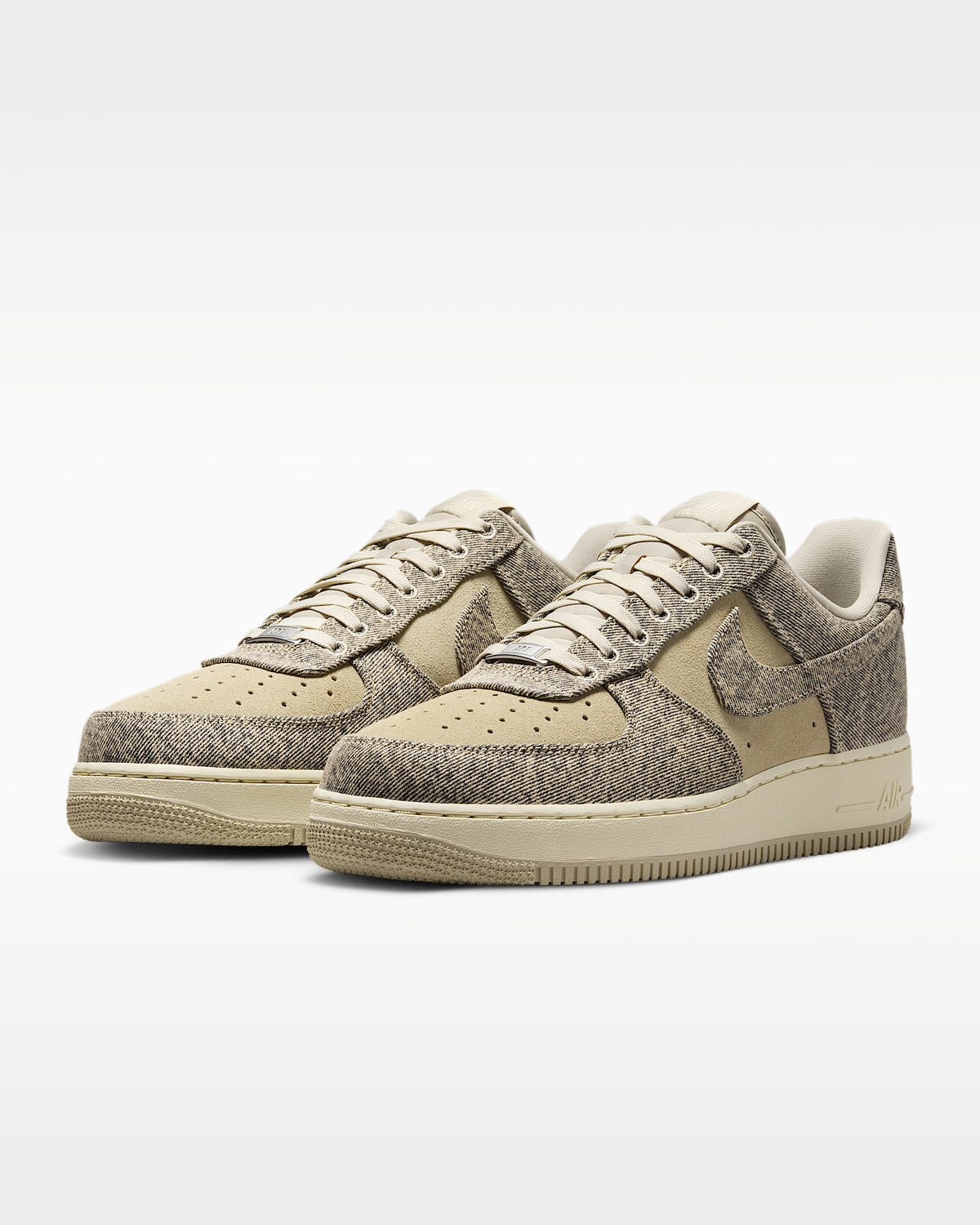 Nike Air Force 1 '07 Rattan Beige Denim Sneakers mens low top shoes