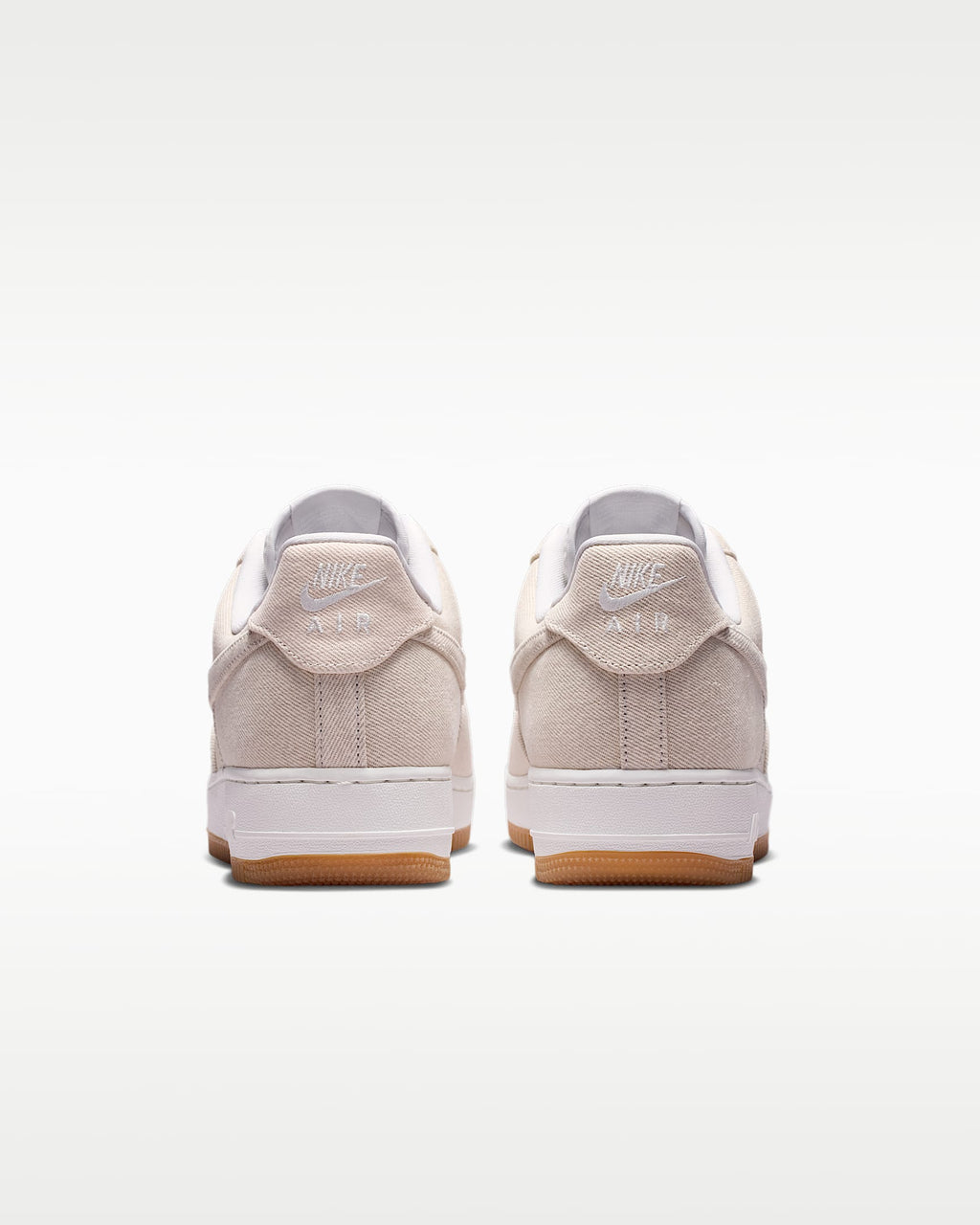 Nike Air Force 1 '07 Light Beige Denim Gum Sneakers mens low top shoes