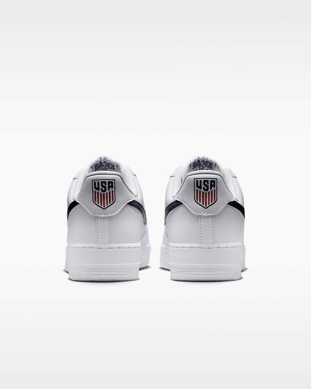 Nike Air Force 1 '07 White Navy Blue Satin Swoosh Sneakers mens low top shoes