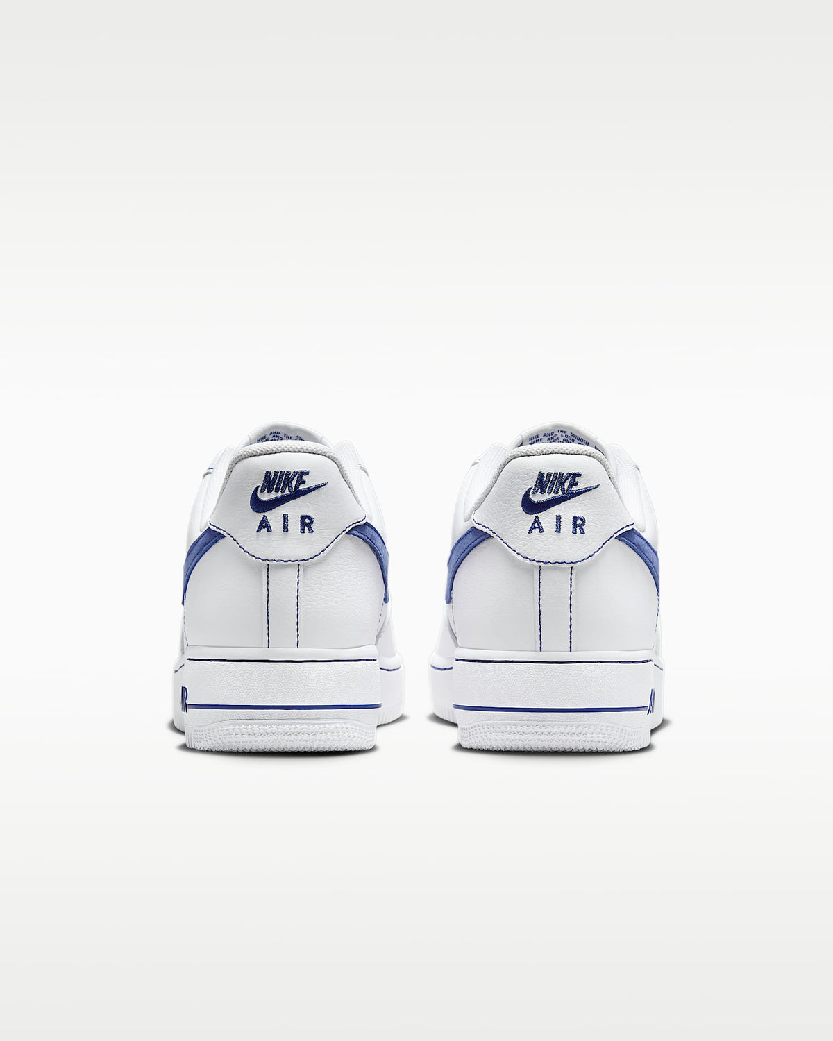 Nike Air Force 1 '07 White Blue Contrast Stitching Sneakers mens low top shoes