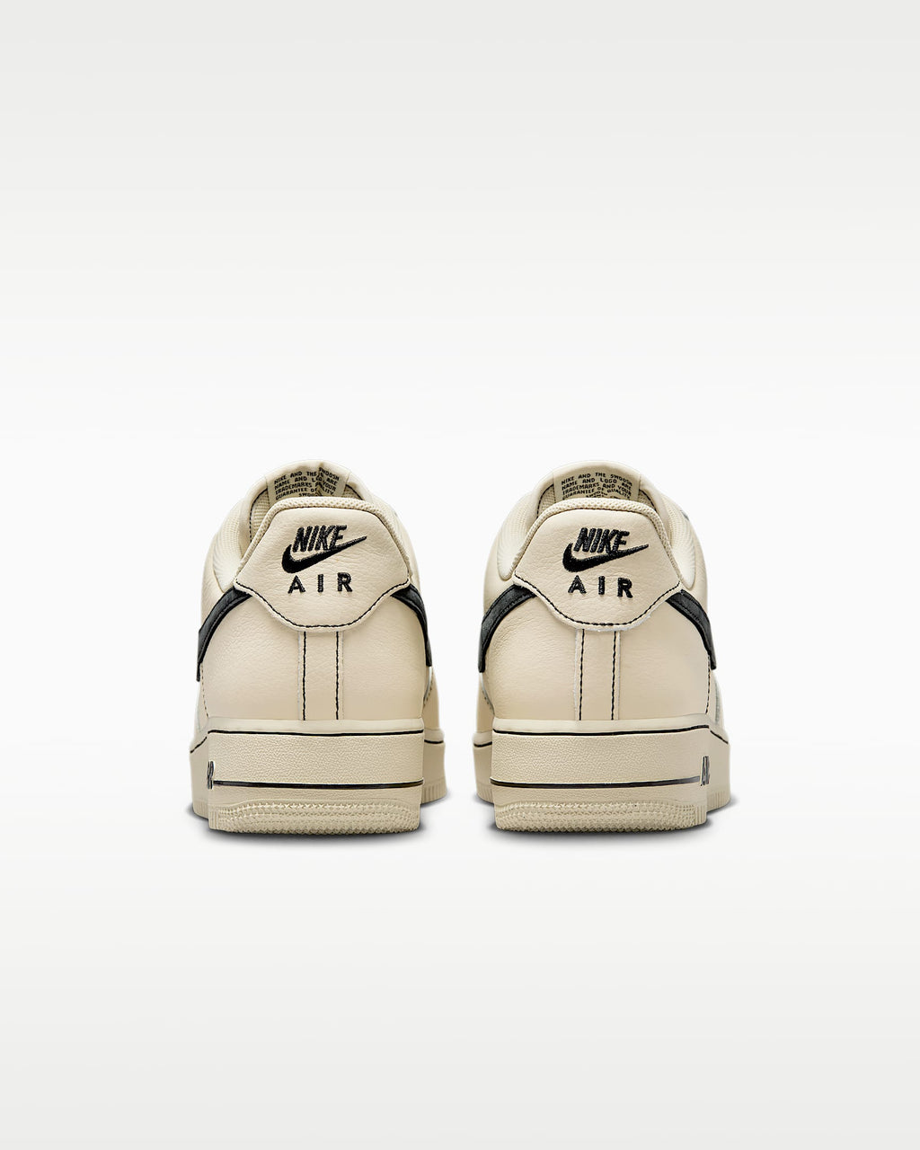 Nike Air Force 1 '07 Cream Black Contrast Stitching Sneakers mens low top shoes