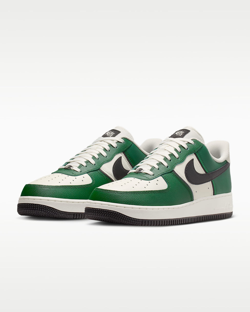 Nike Air Force 1 '07 Green Off-White Black Swoosh Sneakers mens low top shoes
