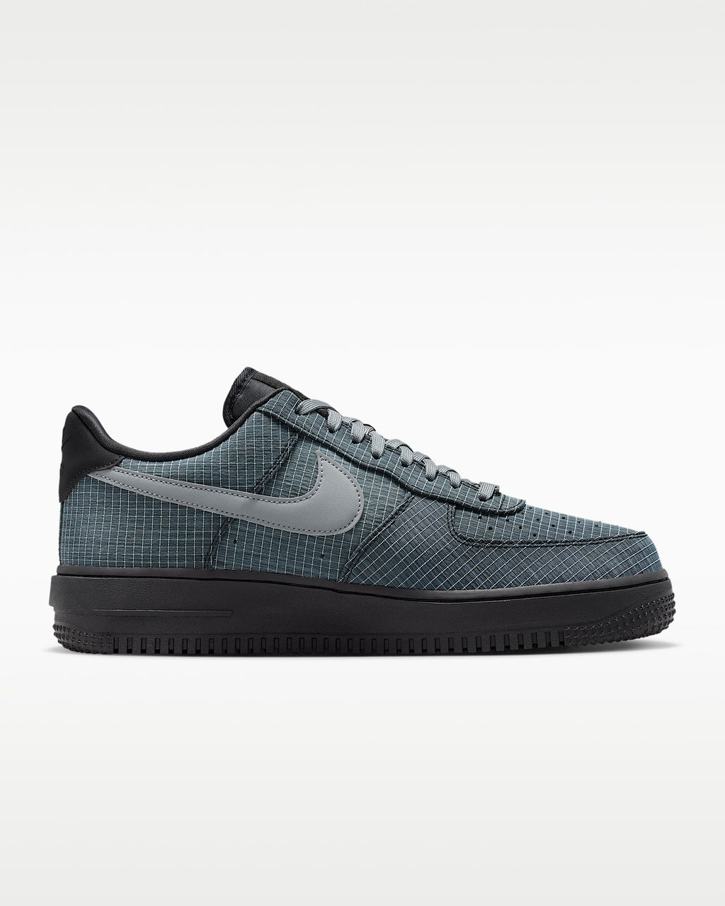 Nike Air Force 1 '07 Teal Grid Fabric Vibram Outsole Sneakers mens low top shoes