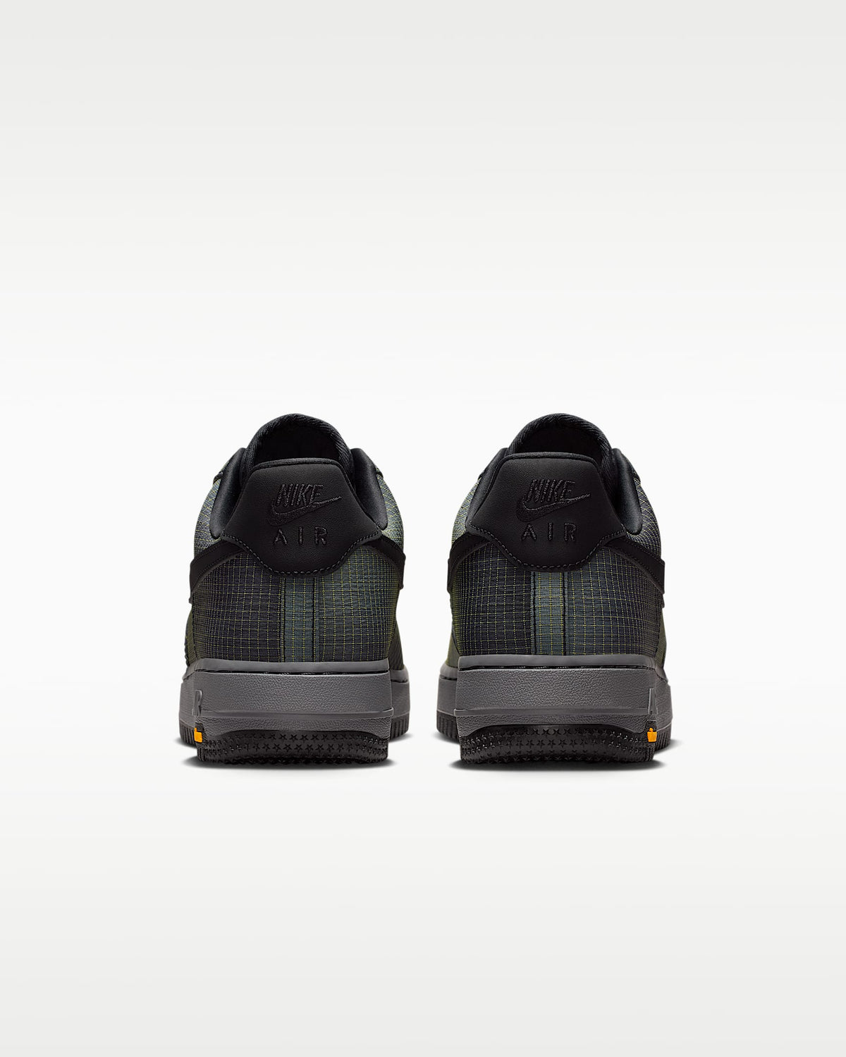 Nike Air Force 1 '07 Dark Grey Grid Fabric Vibram Outsole Sneakers mens low top shoes