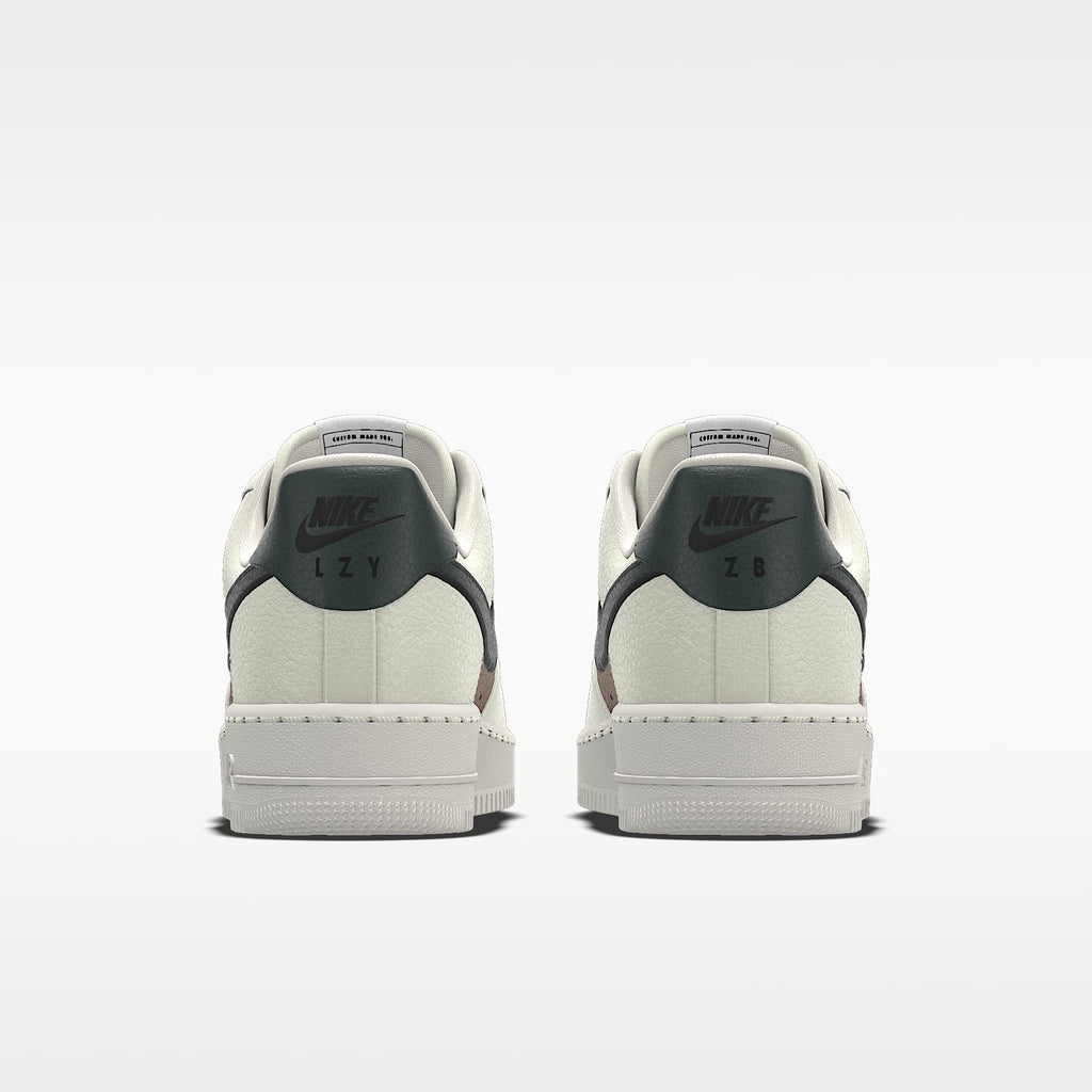 Nike Air Force 1 '07 Sail Brown Dark Green Color-Block Sneakers mens low top shoes