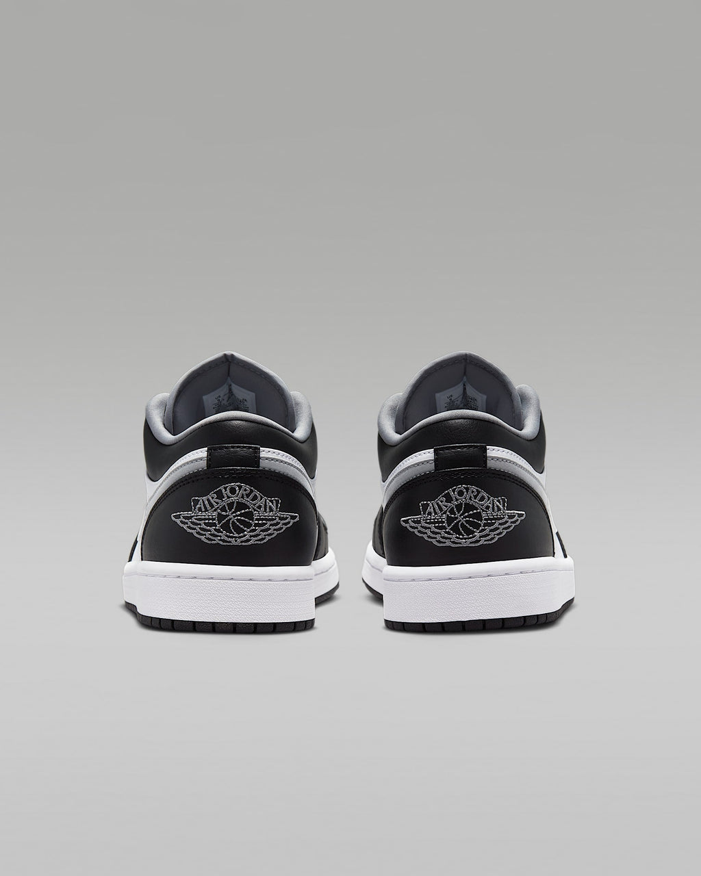 nike mens low top shoes Air Jordan 1 Low OG Black White Grey Swoosh Leather Sneakers