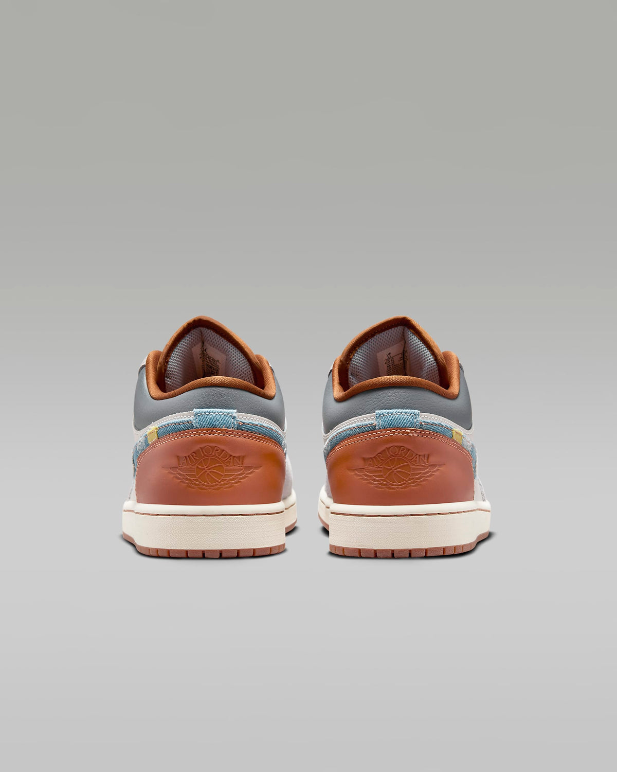 nike mens low top shoes Air Jordan 1 Low SE Sail Light Smoke Grey and Pecan Sneakers