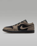 nike shoes for men  Air Jordan 1 Low OG Black Taupe Suede Leather Sneakers