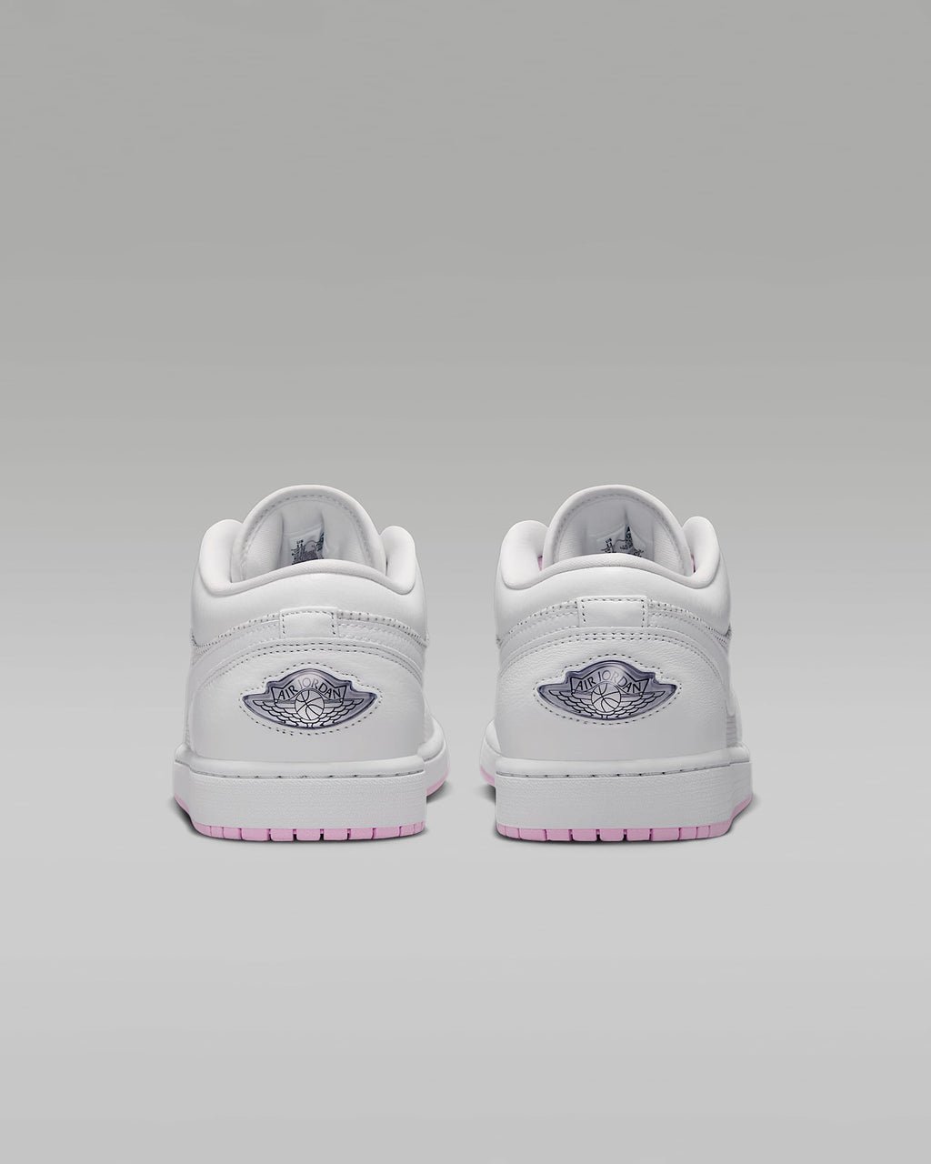 nike mens low top shoes Air Jordan 1 Low White Pink Mixed-Material Sneakers