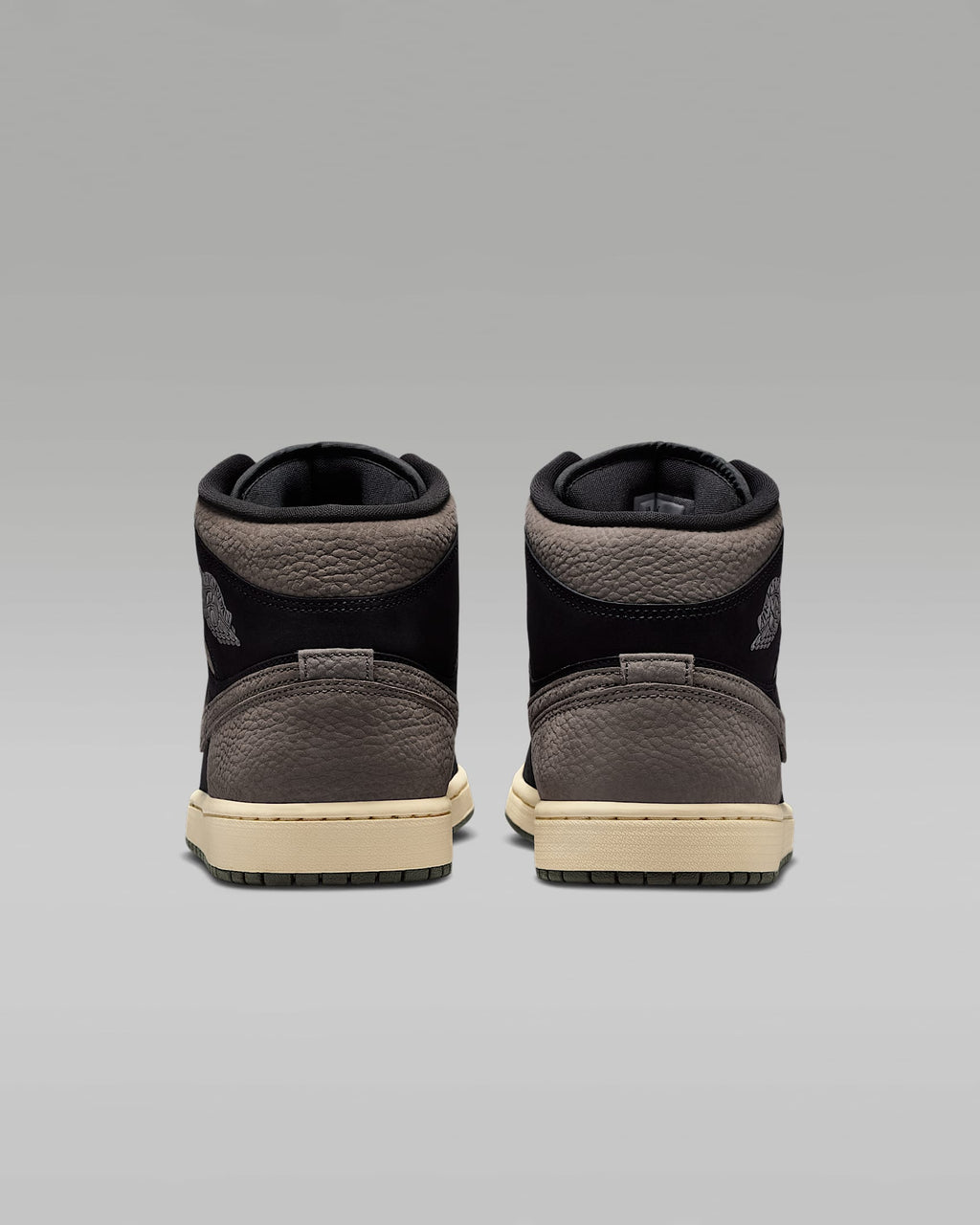 nike shoes for men  Air Jordan 1 Mid OG Black Taupe Suede Leather Sneakers