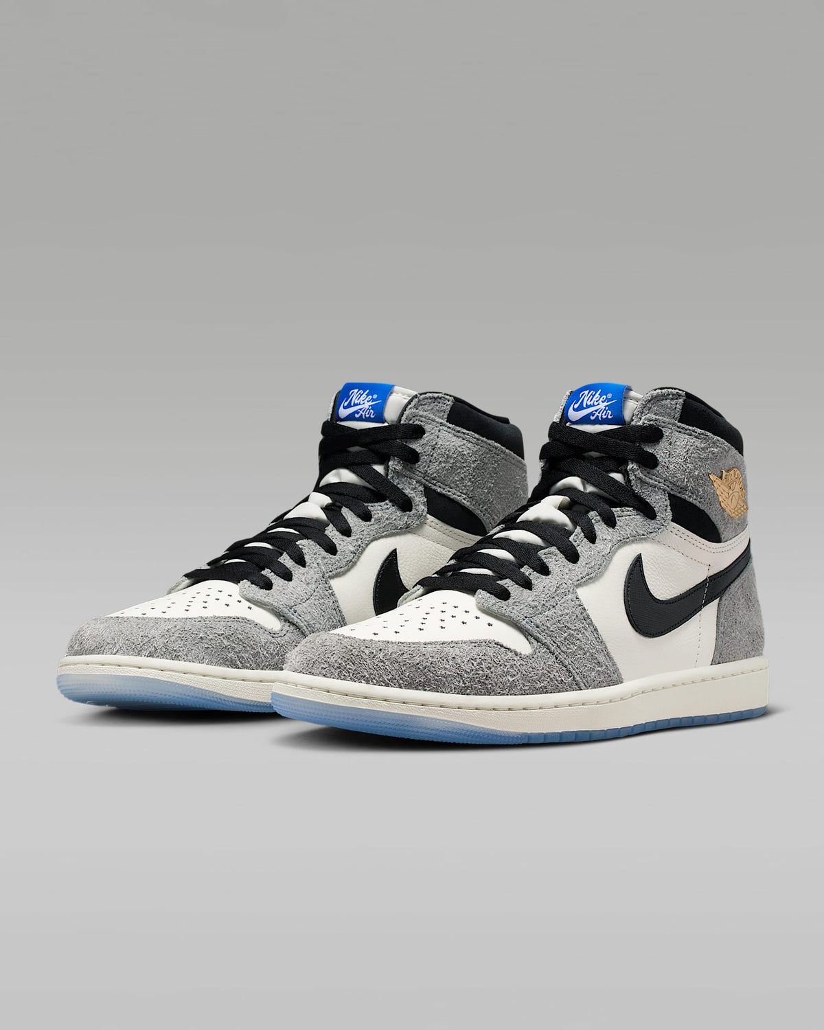 nike shoes for men  Air Jordan 1 High OG Sail Black and Light Smoke Grey Sneakers