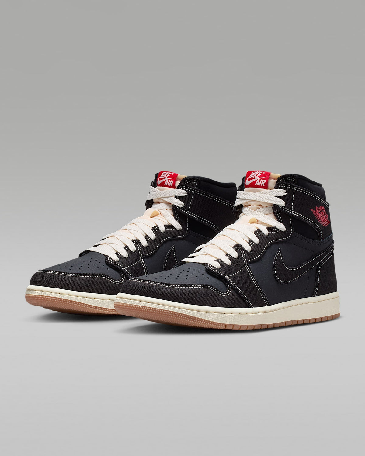 nike shoes for men   Air Jordan 1 High OG Black Sail and Gym Red Sneakers