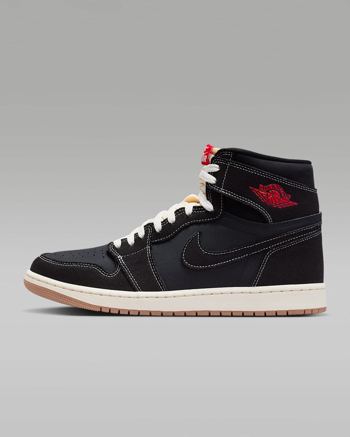 nike shoes for men   Air Jordan 1 High OG Black Sail and Gym Red Sneakers