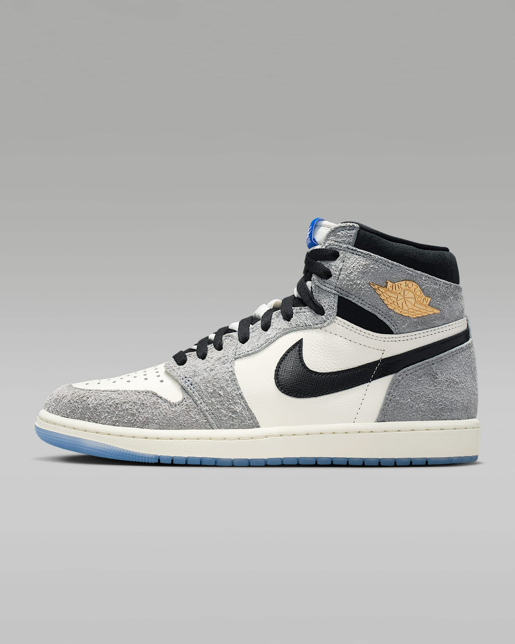 nike shoes for men  Air Jordan 1 High OG Sail Black and Light Smoke Grey Sneakers