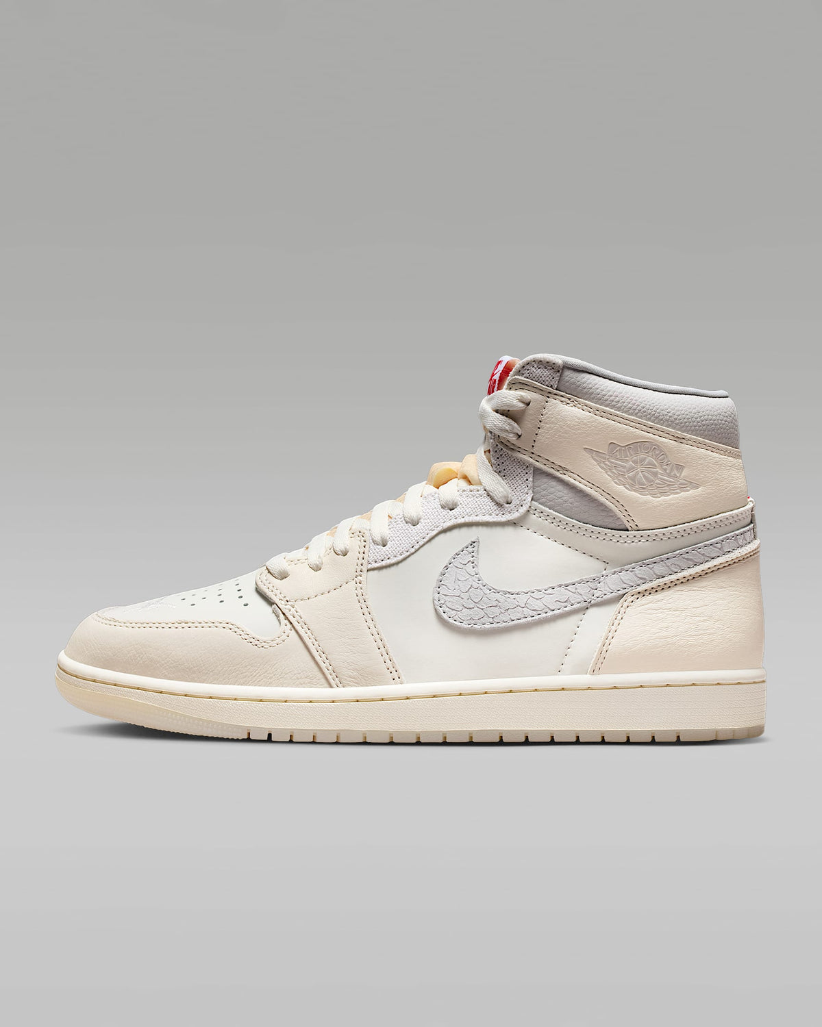 nike shoes for men  Air Jordan 1 High OG Sail and Light Silver Sneakers