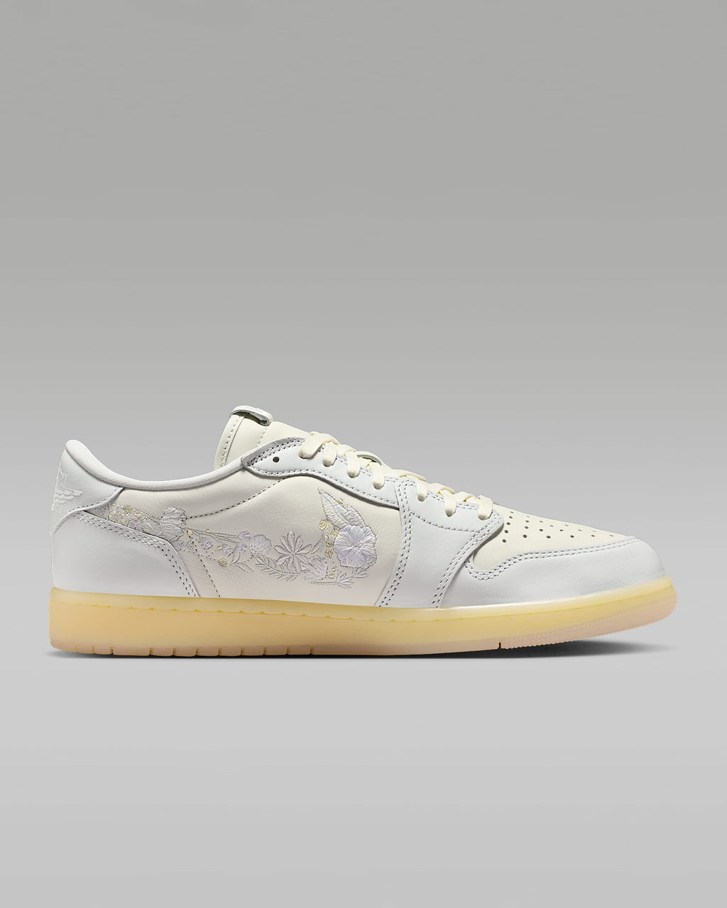 nike mens low top shoes Air Jordan 1 Low OG x Off-White Floral Embroidery Gum Sole Sneakers