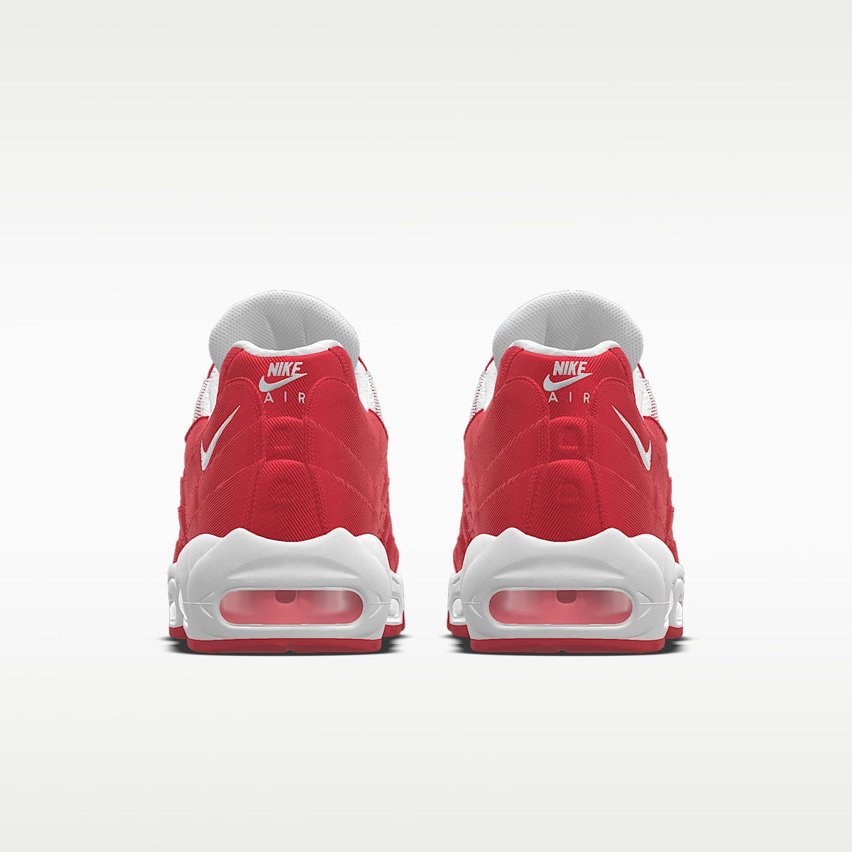 Nike Air Max 95 – White / Red Mesh Athletic Sneakers