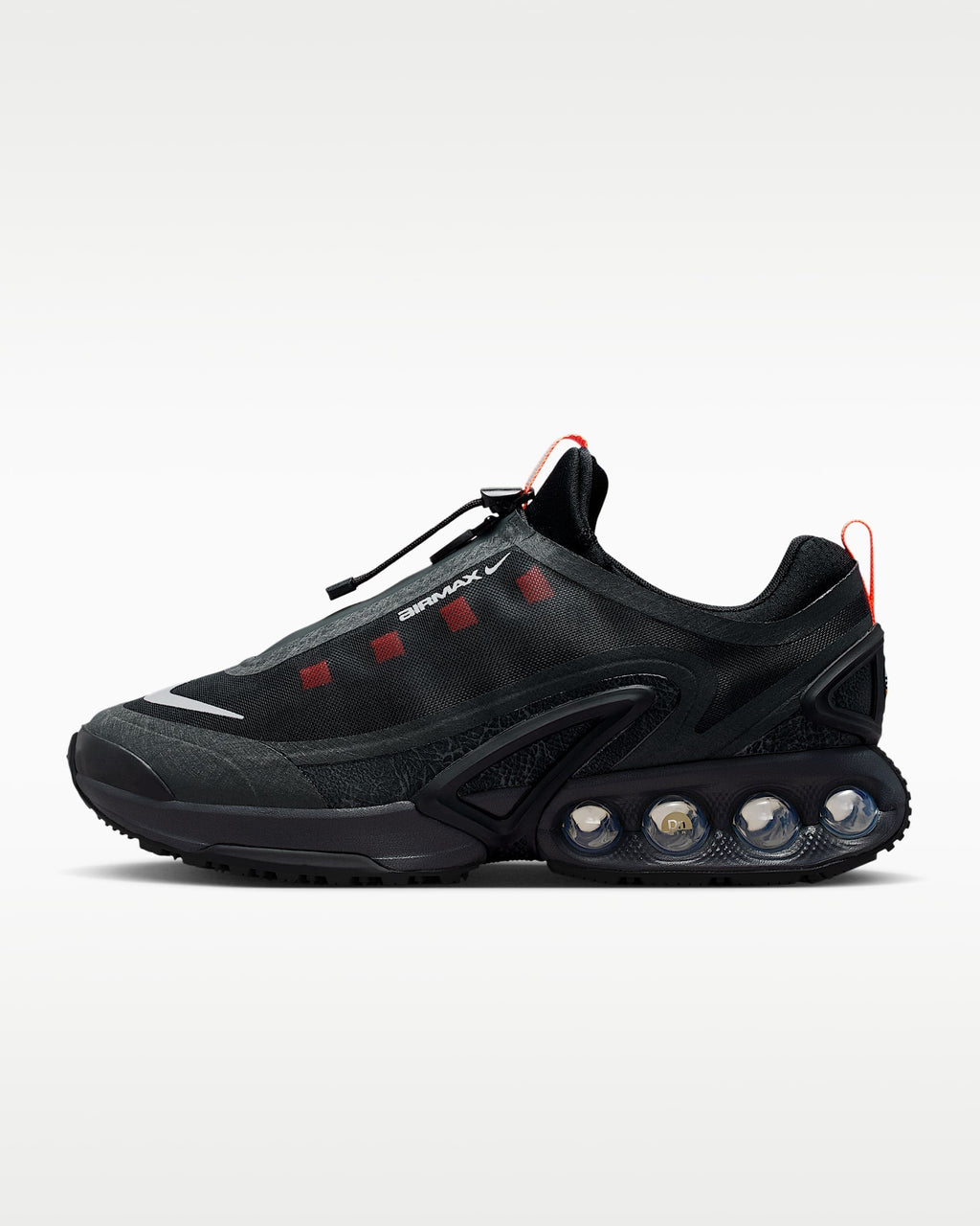 Nike Air Max DN Roam – Black / Red Mesh Athletic Sneakers