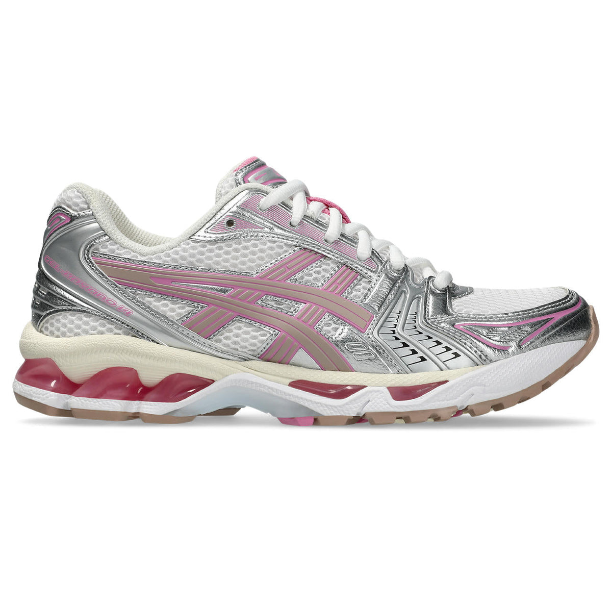 Asics  shoes  neutral running shoes mens  sneakers Gel-Kayano 14 White / Metallic Silver / Pink