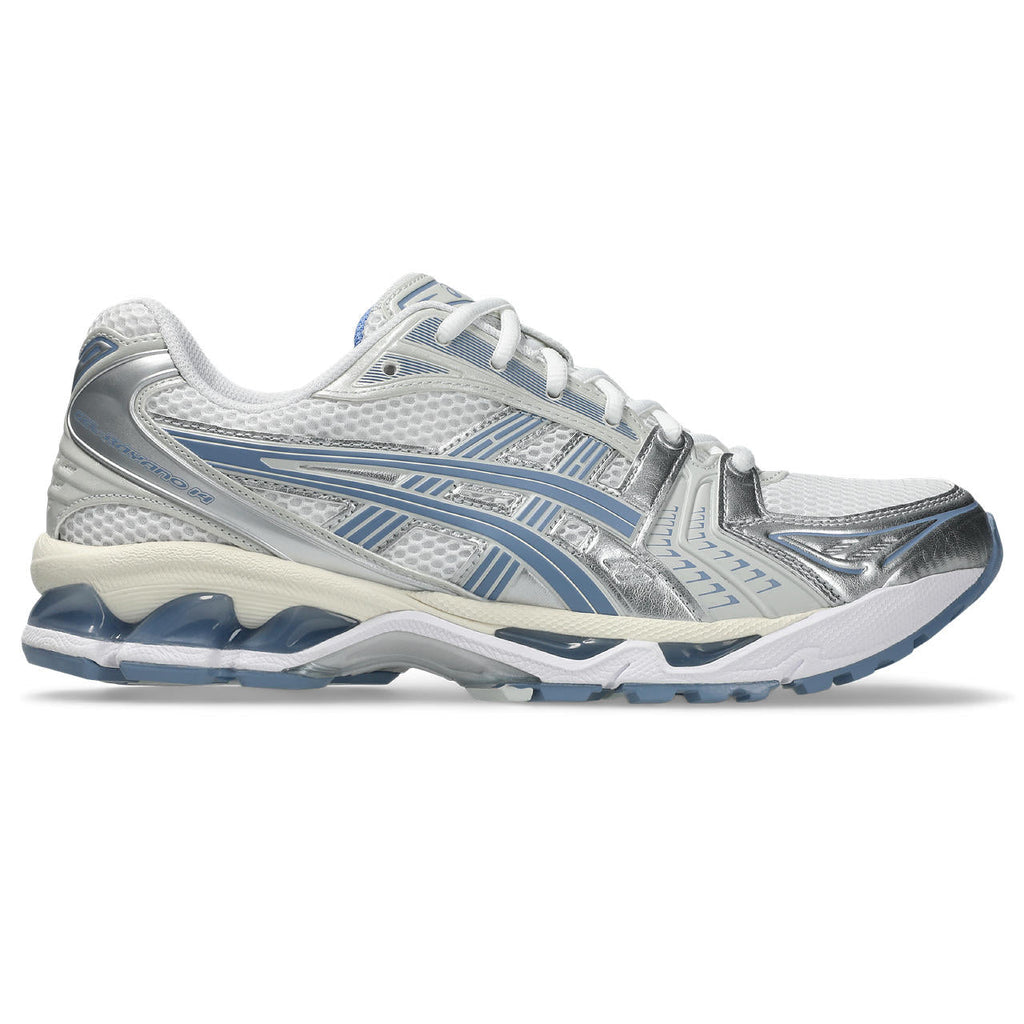Asics  shoes  neutral running shoes mens  sneakers Gel-Kayano 14 White / Metallic Silver / Dusty Blue