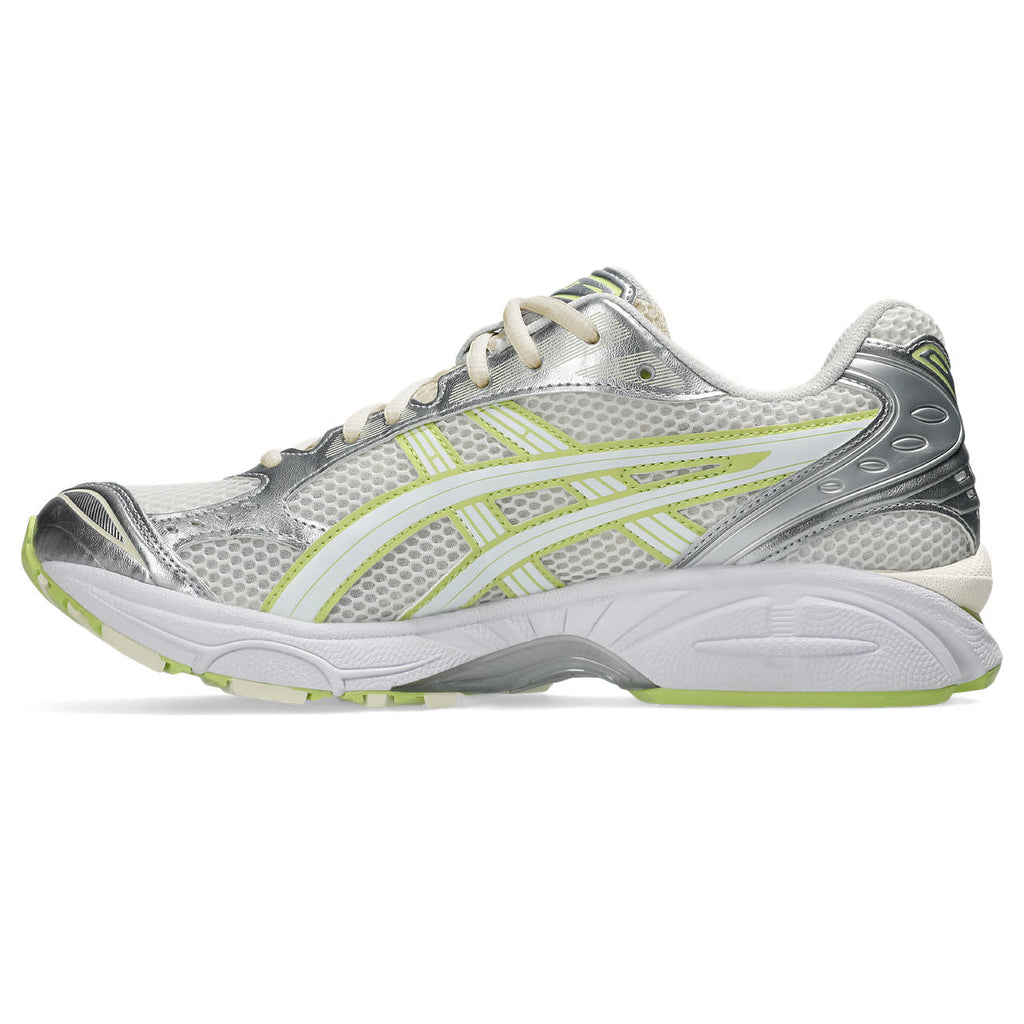 Asics  shoes  neutral running shoes mens  sneakers Gel-Kayano 14 White / Metallic Silver / Lime Green