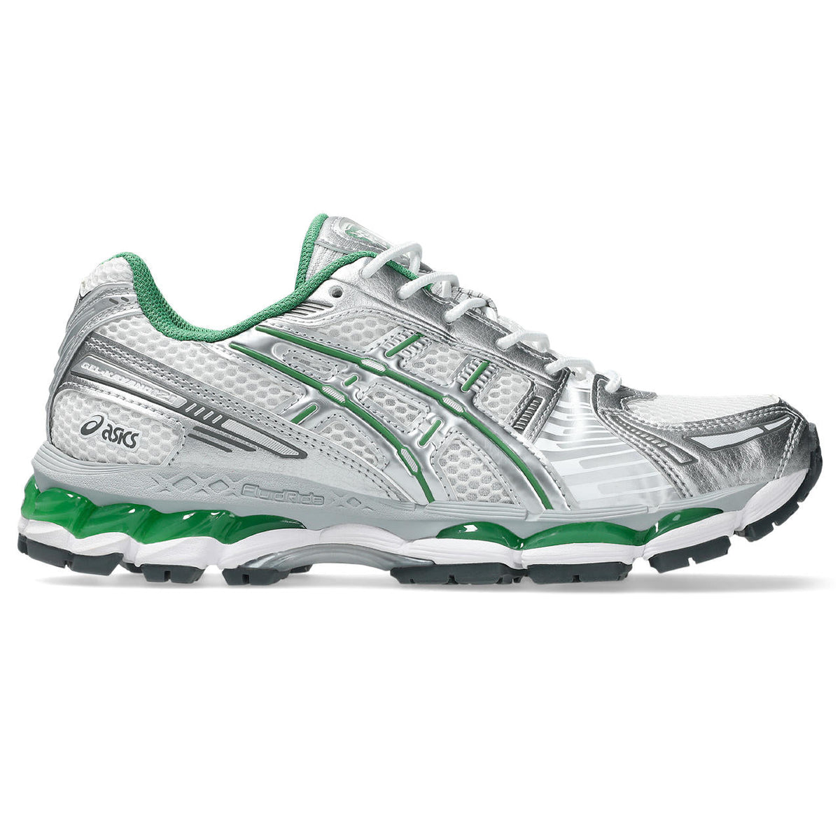 Asics  shoes  neutral running shoes mens  sneakers Gel-Nimbus Silver / White / Green