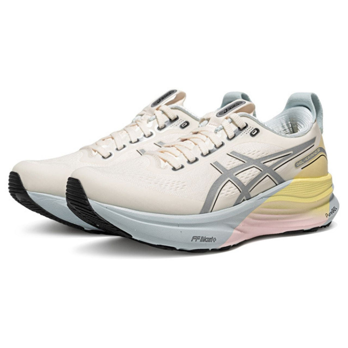 Asics  shoes  neutral running shoes mens  sneakers Gel-Kayano 32 Cream / Silver / Yellow / Pink