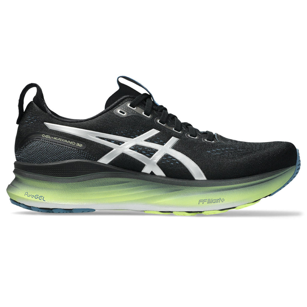 Asics  shoes  neutral running shoes mens  sneakers Gel-Kayano 32 Black / Metallic Silver / Neon Green