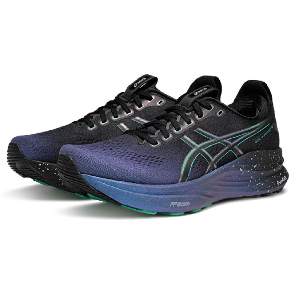 Asics  shoes  neutral running shoes mens  sneakers Gel-Kayano 32 Black / Iridescent Blue / Teal