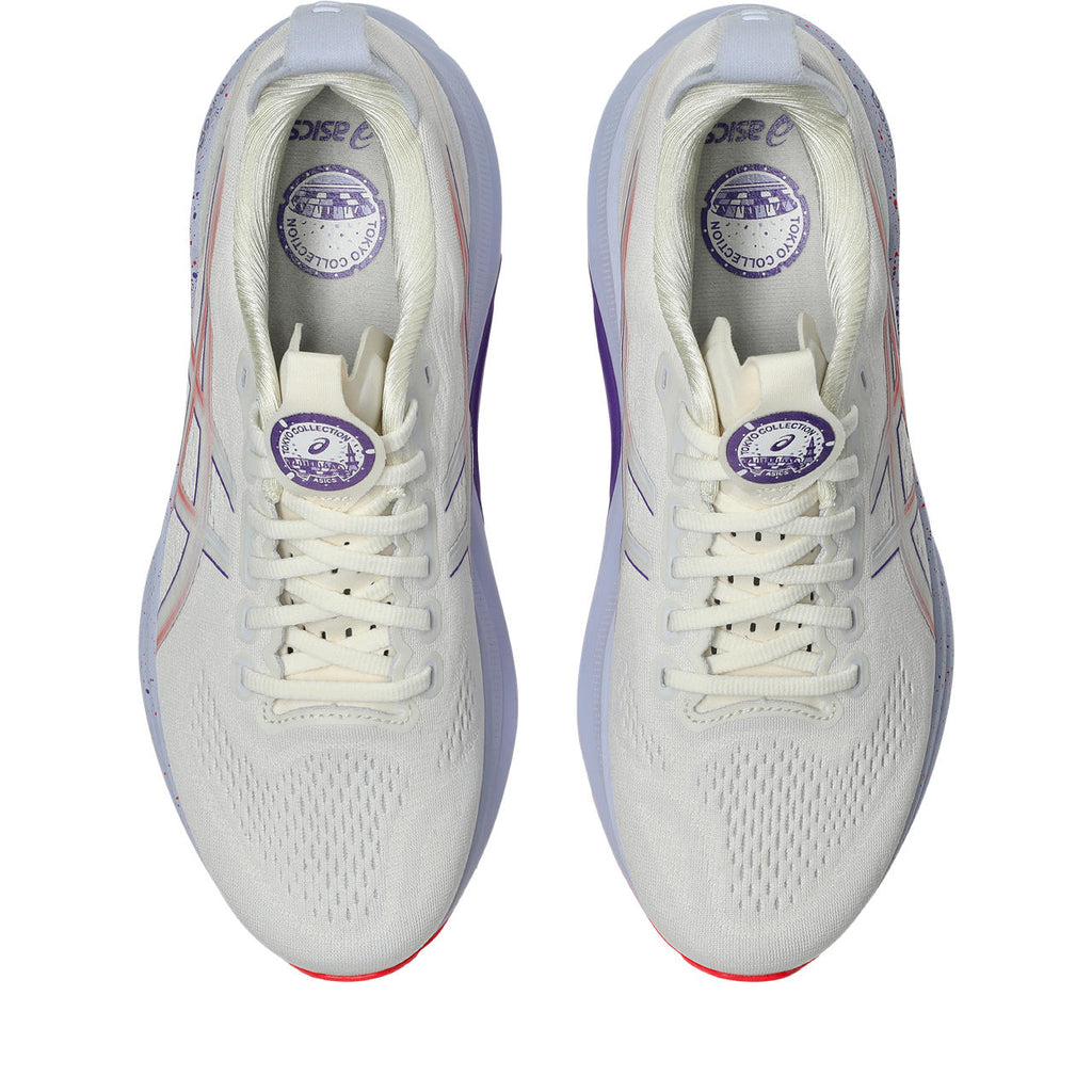 Asics  shoes  neutral running shoes mens  sneakers Gel-Kayano 32 Off-White / Purple / Red