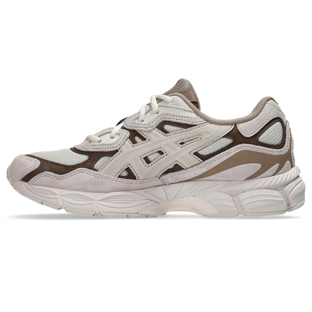Asics womens shoes  neutral running shoes mens  sneakers Gel-NYC – Cream/Brown Sneaker