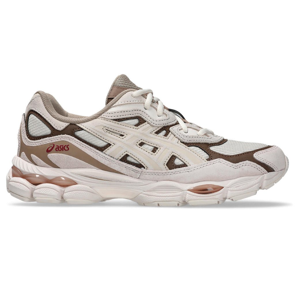 Asics womens shoes  neutral running shoes mens  sneakers Gel-NYC – Cream/Brown Sneaker
