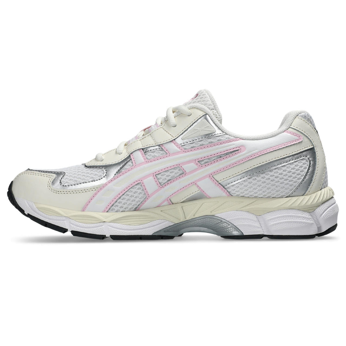 Asics womens shoes  neutral running shoes mens  sneakers Gel-NYC – Cream/Silver/Pink Sneaker