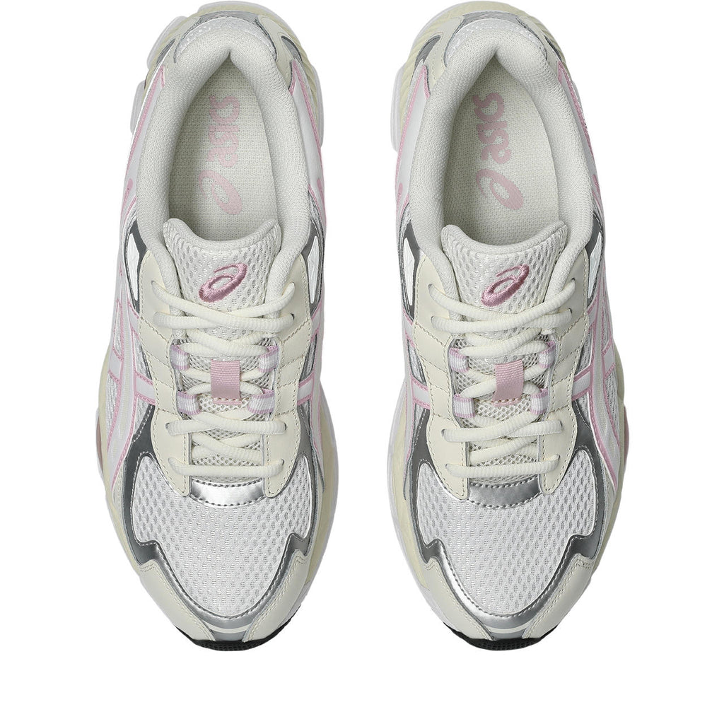 Asics womens shoes  neutral running shoes mens  sneakers Gel-NYC – Cream/Silver/Pink Sneaker