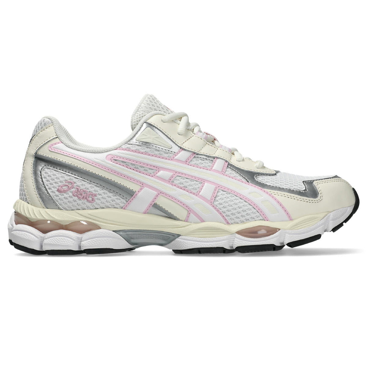 Asics womens shoes  neutral running shoes mens  sneakers Gel-NYC – Cream/Silver/Pink Sneaker