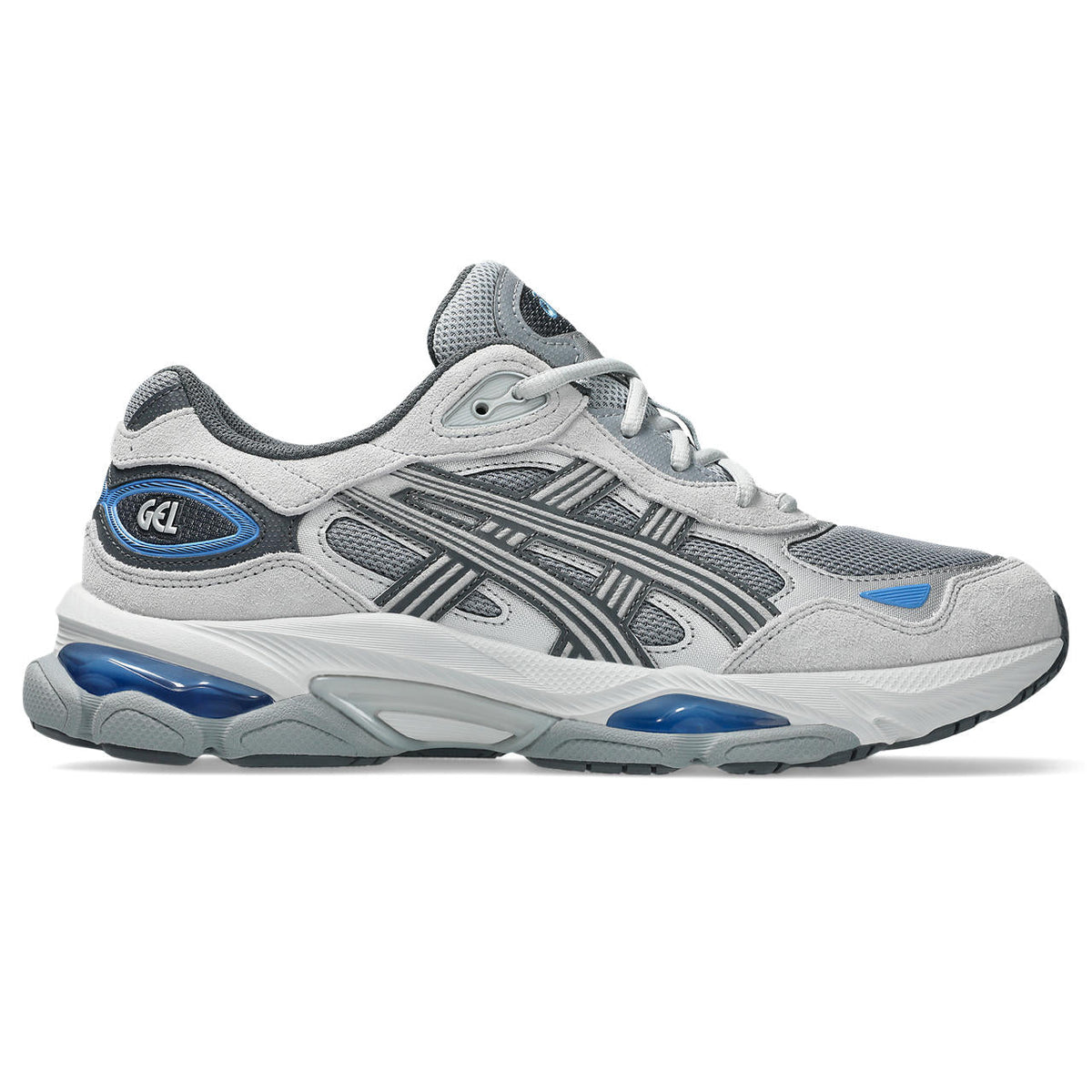 Asics womens shoes  neutral running shoes mens  sneakers Gel-NYC – Light Grey/Dark Grey/Blue Sneaker