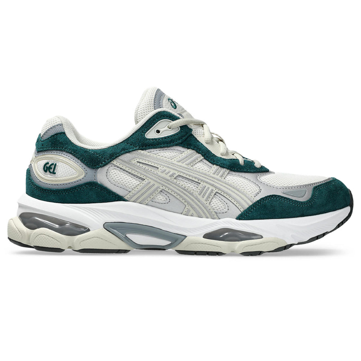 Asics womens shoes  neutral running shoes mens  sneakers Gel-Nimbus 24 – Cream/Teal Green Sneaker