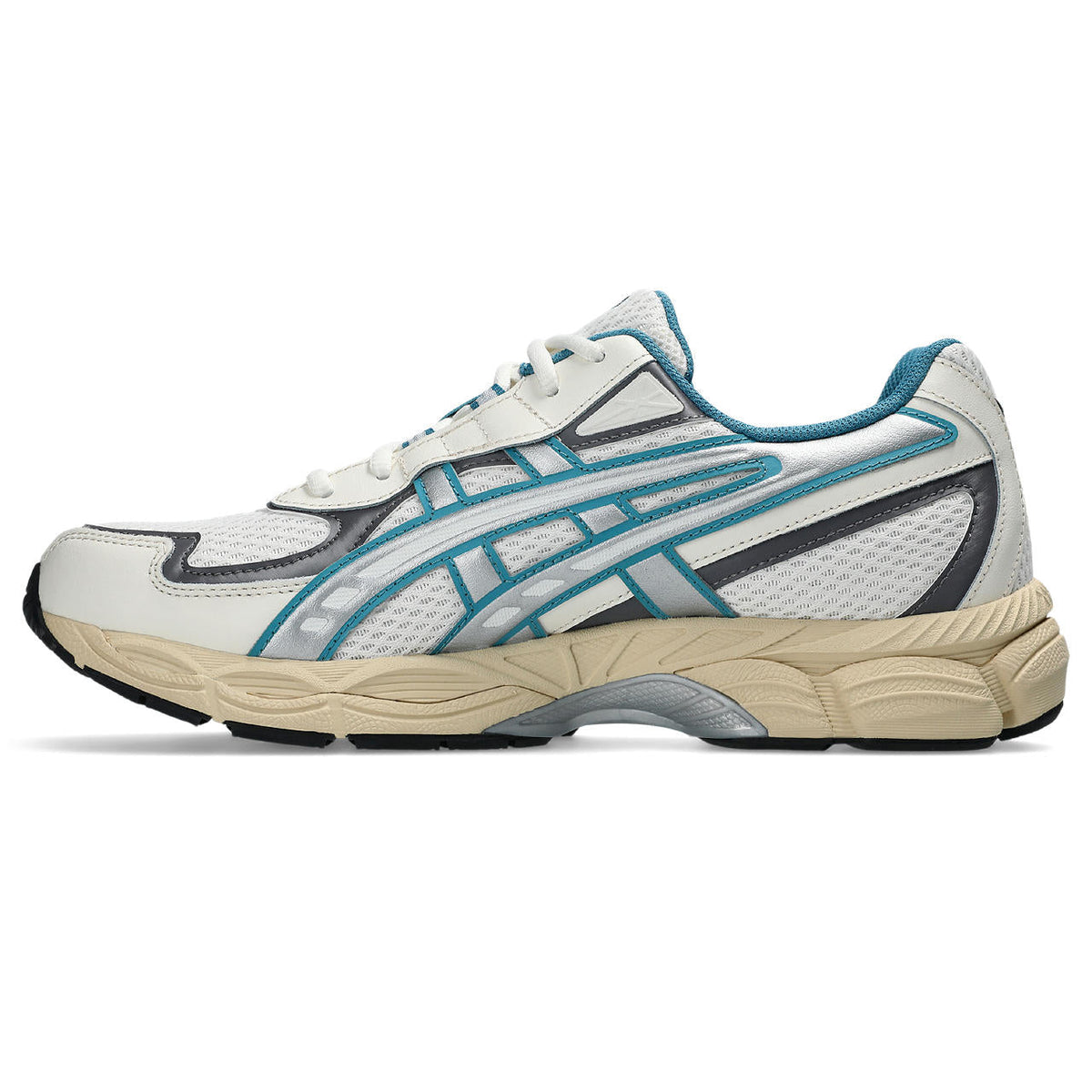 Asics womens shoes  neutral running shoes mens  sneakers Gel-Kayano 14 – Cream/Teal Blue/Silver Sneaker