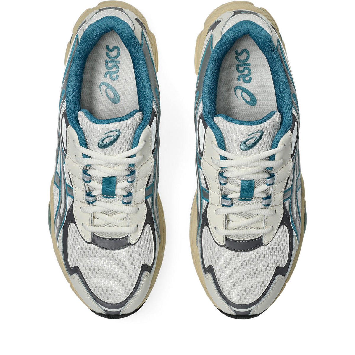 Asics womens shoes  neutral running shoes mens  sneakers Gel-Kayano 14 – Cream/Teal Blue/Silver Sneaker
