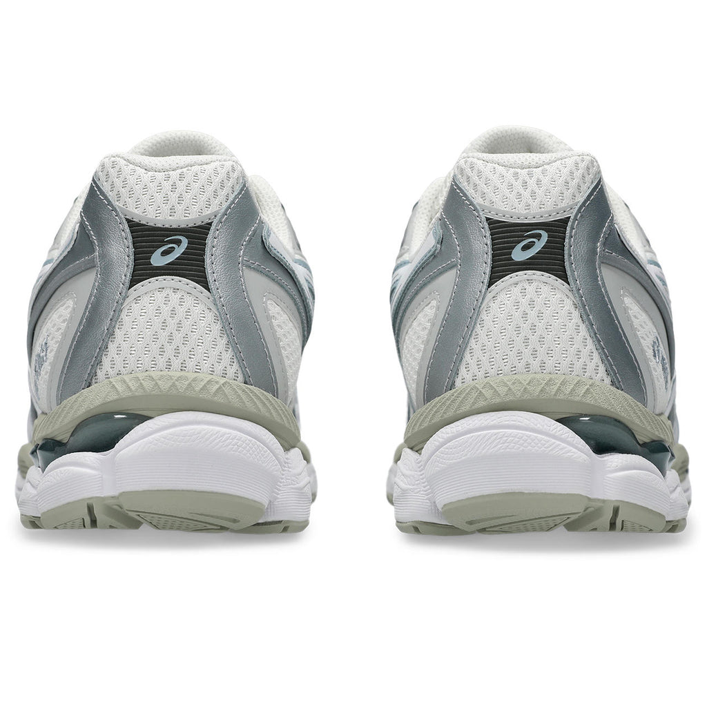 Asics womens shoes  neutral running shoes mens  sneakers Gel-Kayano 14 – White/Silver/Light Blue/Olive Sneaker